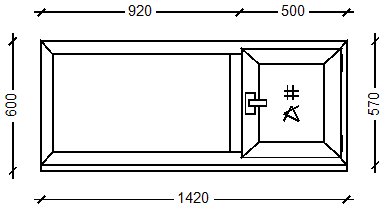 IVAPER 70 класс В: Окно, Ivaper 70 мм (В), Siegenia Titan, 570х1420, Белый, Белый