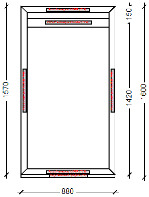 IVAPER 70 класс В: Окно, Ivaper 70 мм (В), Без фурнитуры, 1570х880, Белый, Белый
